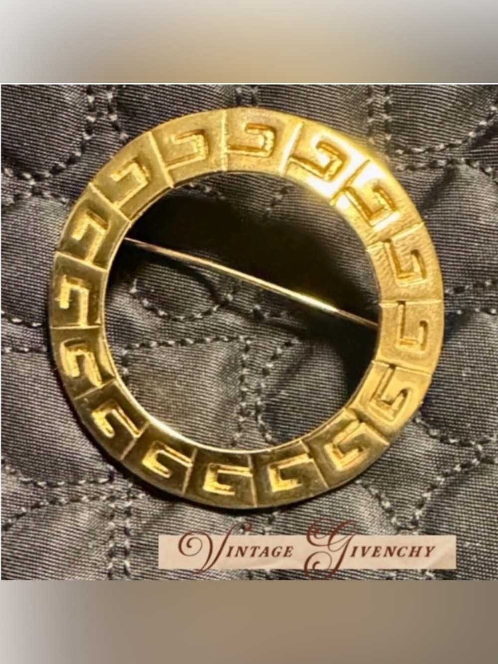 Vintage Givenchy Circle Brooch Signed Givenchy circa 80s  Trendy Brooches